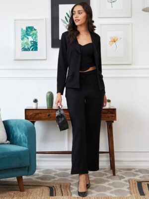 Women Lycra Top and Bottom Co-Ords Set for Women